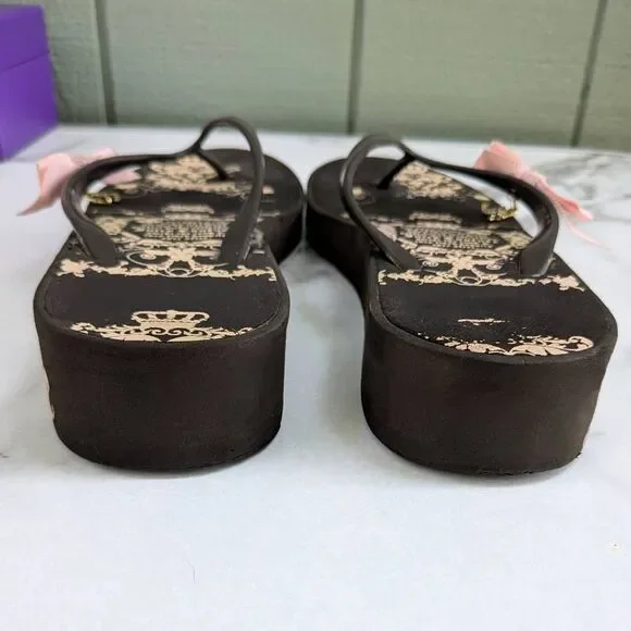 Juicy Couture Y2K "Smells Like Couture" Fairytale Platform Sandals. Size 10 - Picture 5 of 8